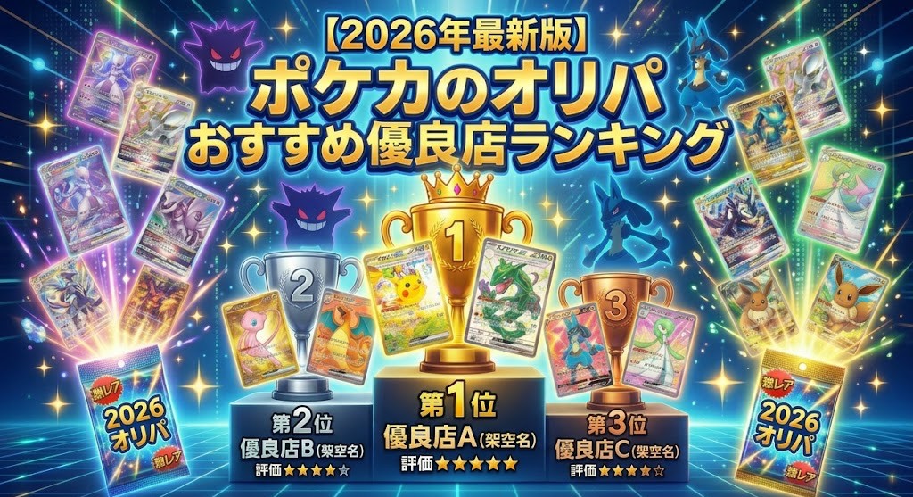 【2026年最新版】ポケカのオンラインオリパおすすめ優良店